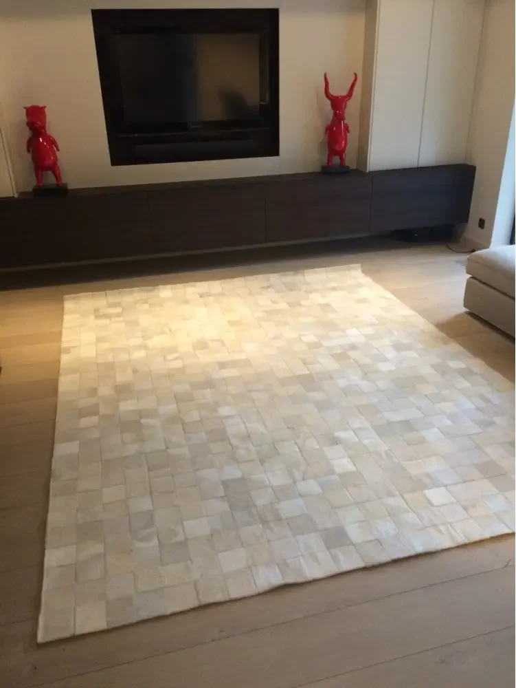 Kyle New Cowhide Rug Leather Animal Skin Patchwork Area Carpet Custom Sizes Colors Available