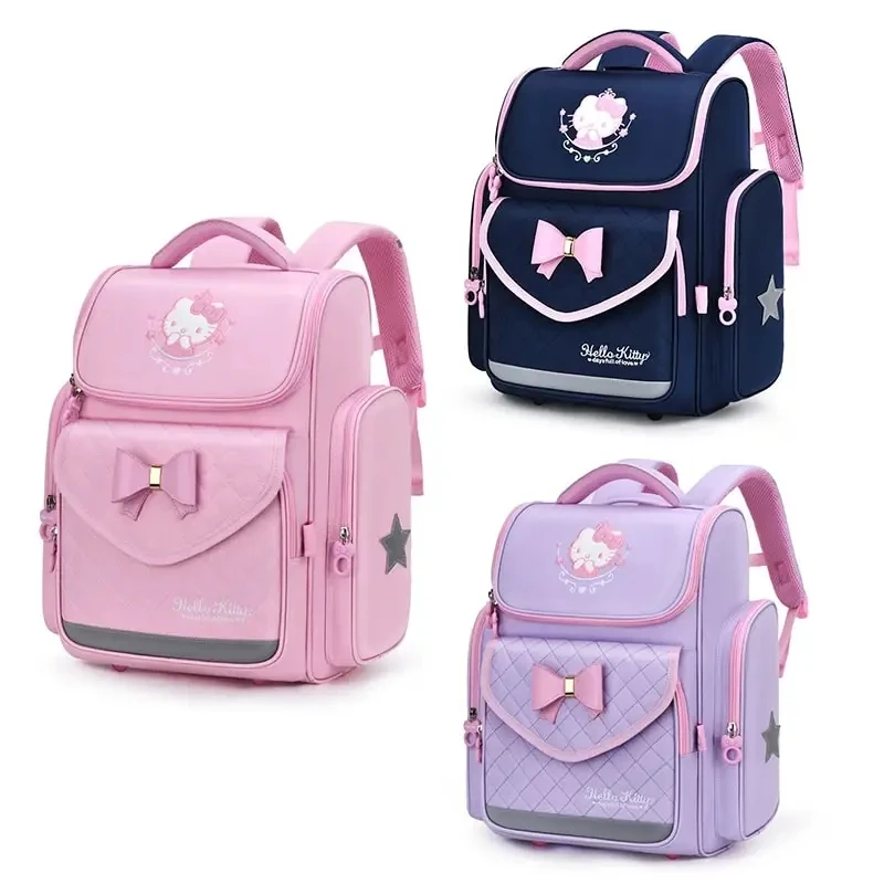 Рюкзак Hello Kitty в стиле аниме, милый, большой вместимости, школьный ранец, мультяшная сумка через плечо для студентов, дорожный подарок для друга