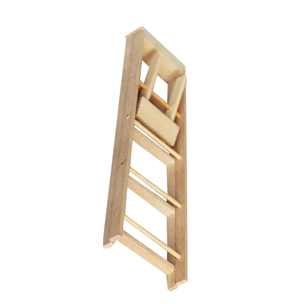 Simulation Ladder Miniature House Prop Fairy Garden Decorations Bonsai Model Stylish Furniture Wooden