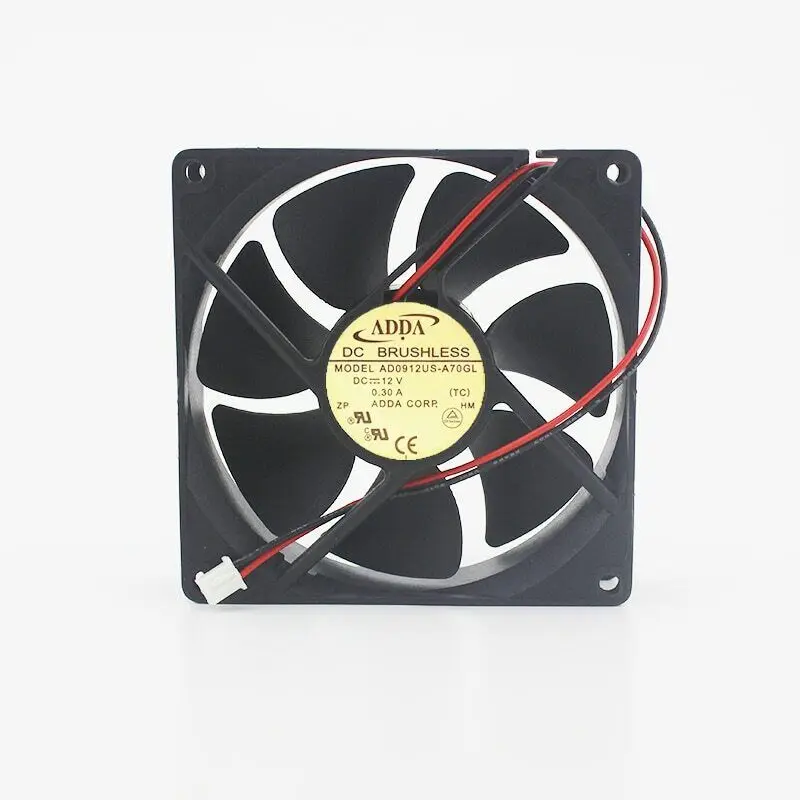 ADDA AD0912US-A70GL 12V DC ULTRA SPEED 92 مم × 92 مم × 25 مم مروحة هادئة بدون فرش