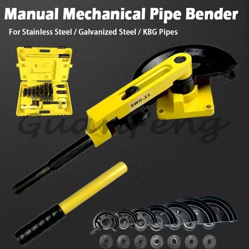 Stainless steel copper aluminum 10-25mm heavy duty steel pipe bending tool manual pipe bender