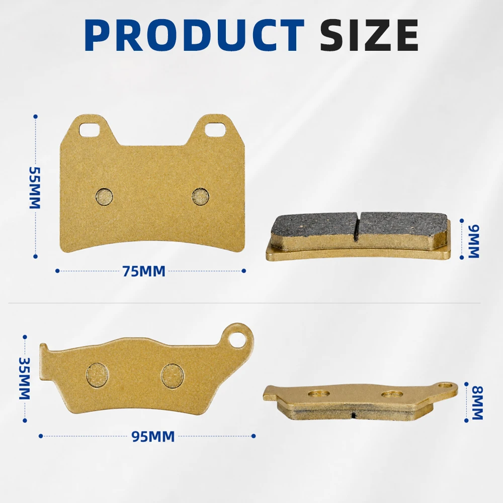 For CFMOTO 800MT IBEX 800 E Front Rear Brake Pads Copper Metallic Disc Brake Pad Set Motorcycle Accessories ADV Parts
