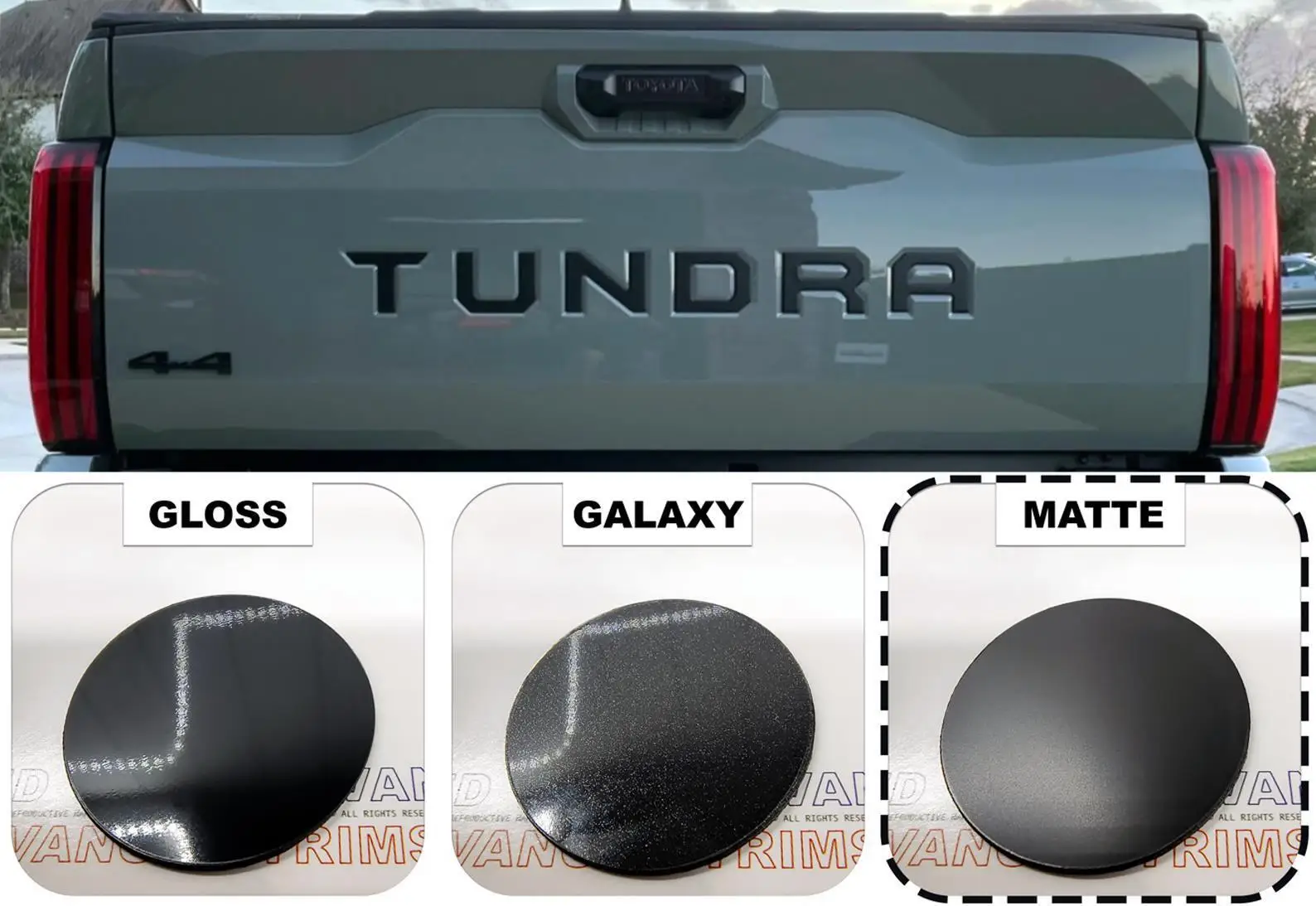 Berlaku untuk Toyota Tundra Logo mobil 3d Tailgate huruf Tundra 2022-2024 kotak ekor Label besar Abs Pickup Tail Box stiker