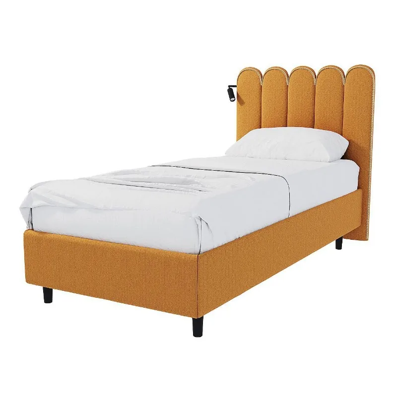 

Hotel twin room bed matching, two single soft beds with bedside tables