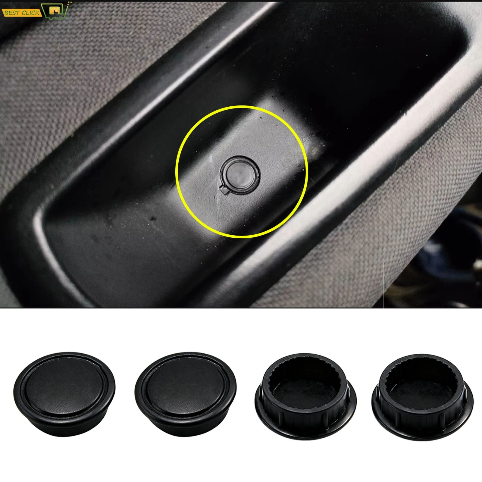 4Pc For Renault Clio Megane Dacia Logan 3 Fluence Grand Scenic Kardian Samsung Twingo Door Handle Storage Box Screw Plug Cap