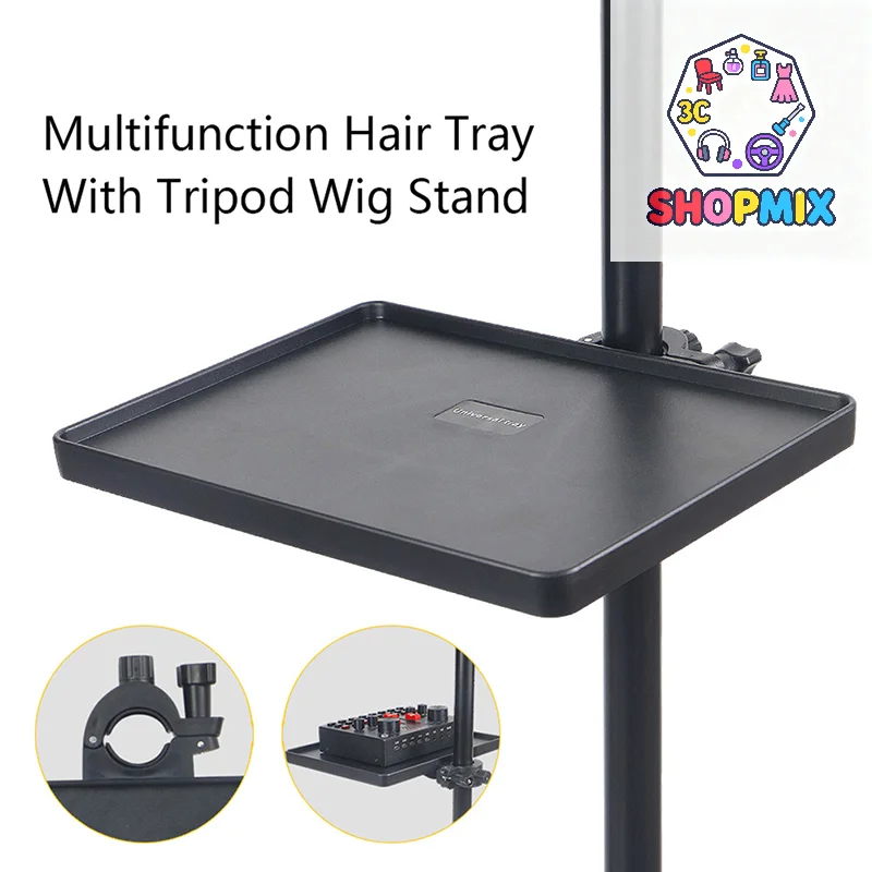 

Multifunction Hair Tray Hair Wig Tools Place Crochet Hair Clip Scissors Comb Sound Card Tray For Use Tripod Wig Stand