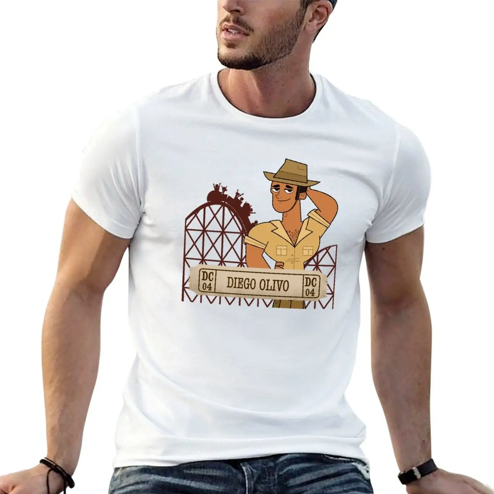 Diego Olivo, Disventure Camp Carnival Of Chaos, camiseta de Adventure Camp, camiseta de algodón para hombre