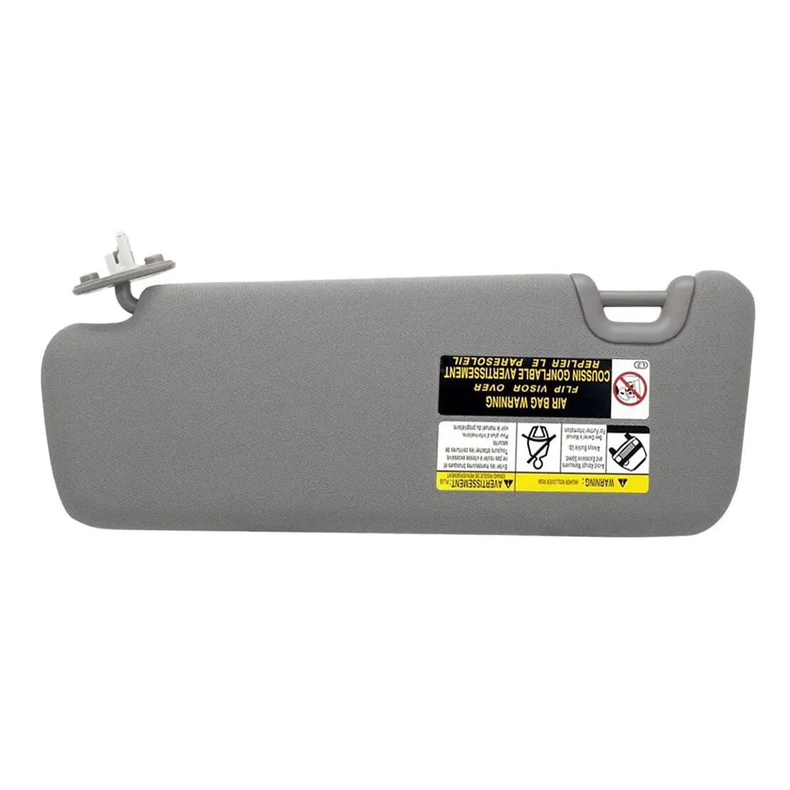 74310-0E074-A0 Visiera parasole destra con luce cosmetica adatta per Toyota Kluger Highlander 2014 2015 2016 2017 2018 2019 Grigio