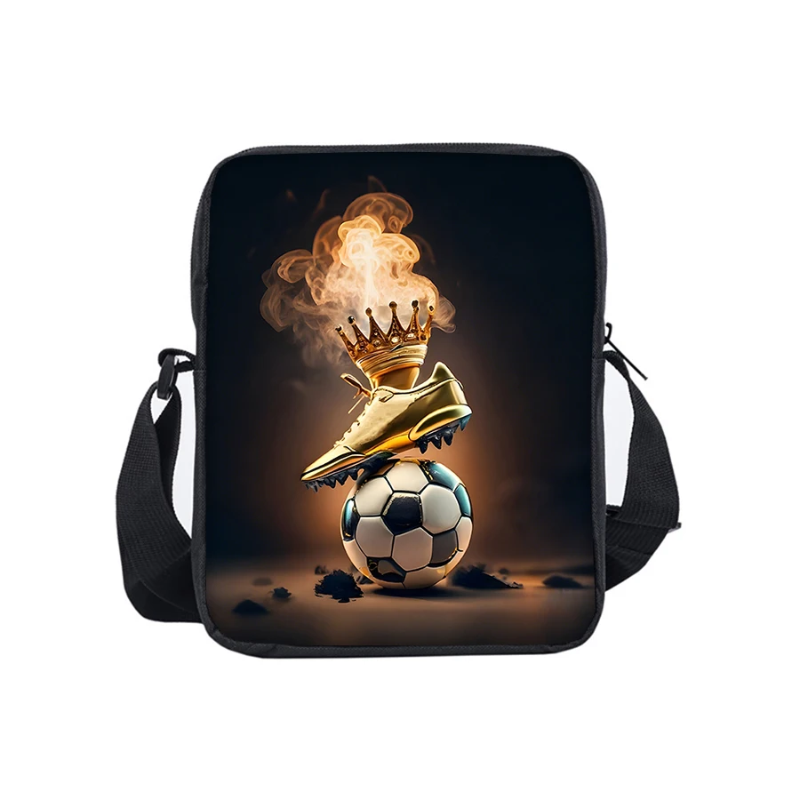 New Football Pattern Crossbody Bags For Boy/Girls Best Gifts 2D Flat Cartoon Crossbody Purse Teenagers Messenger Bag