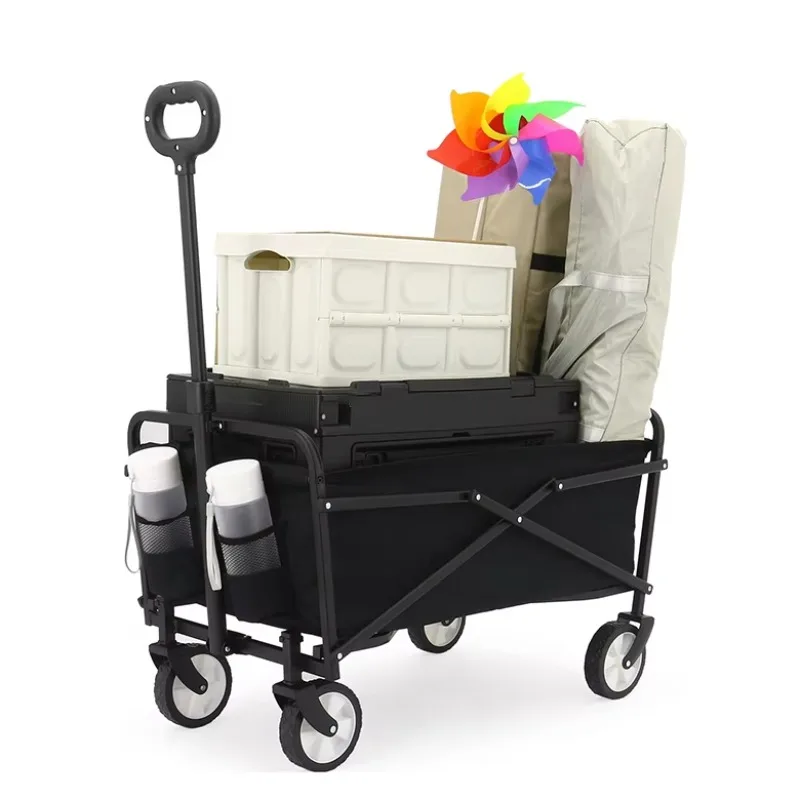 Carreta Plegable Multifuncional YTUIN, Vagoneta de Playa, Carrito de Almacenamiento Plegable