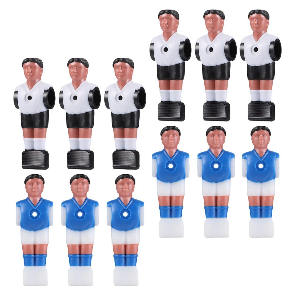 12 Pcs Football Machine Puppet Soccer Player Fake Athlete Abs Accessories Imitation