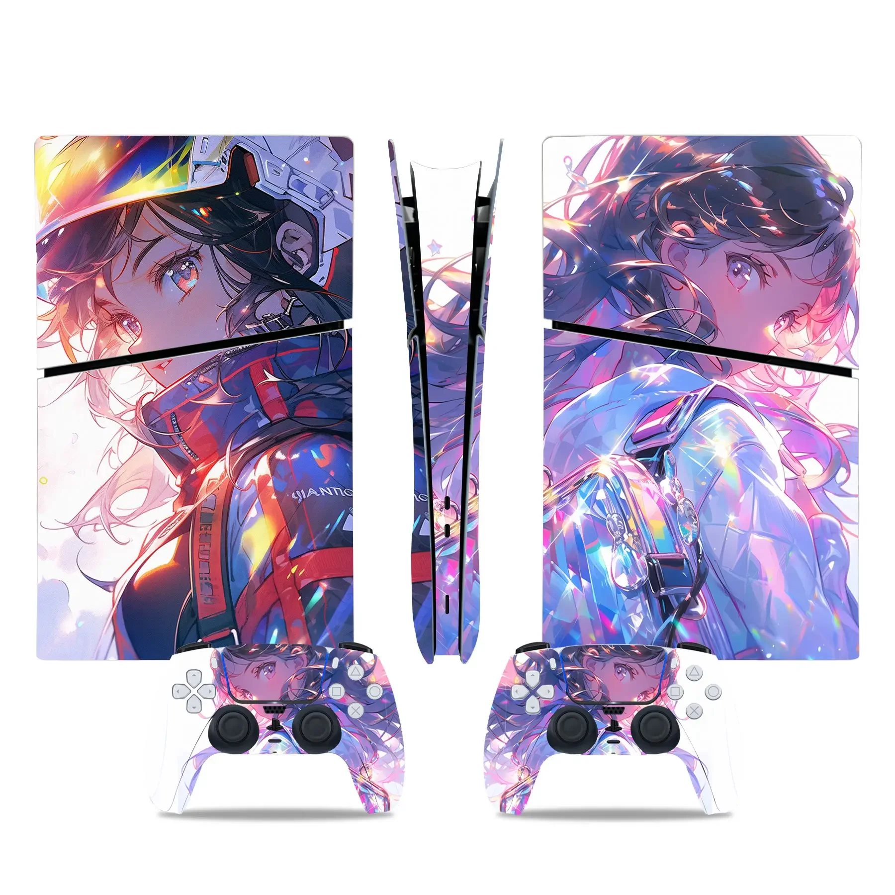 Girls Game PS5 slim digital edition decals skin stickers for PS5 Slim digital Console and two Controllers Vinyl stickers