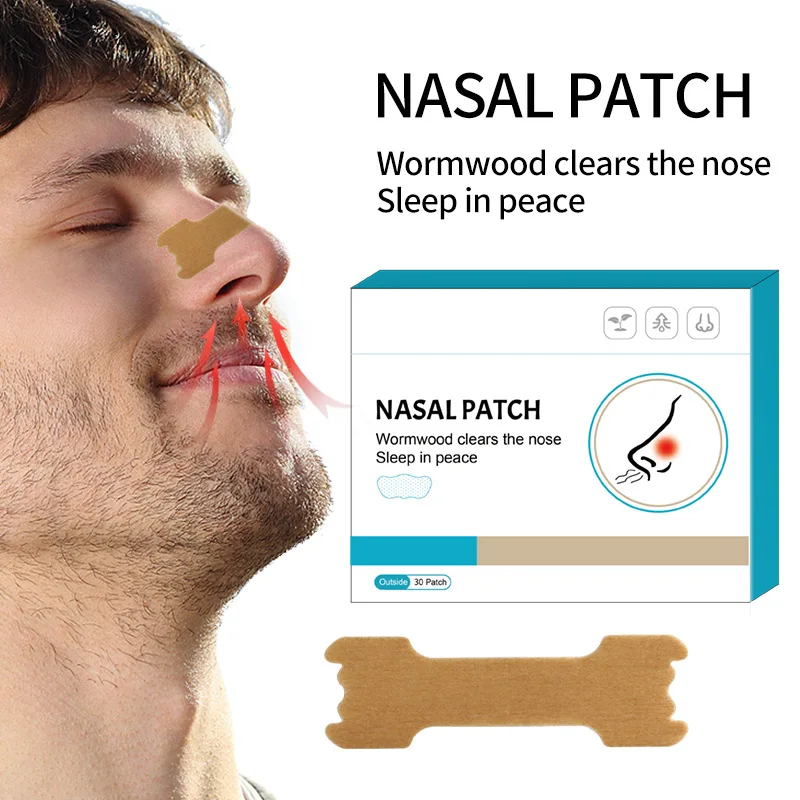 30pcs Sleeping Nasal Strips, breathing Nose Strips, Anti Snoring Nose Strip, Non-Invasive, Exercise Air Intake and Improve Sleep