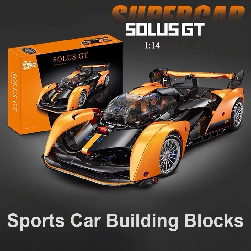 

1:14 Sports Car Roadster Model Building Blocks Set MOC Assembly Puzzle Small Particle Bricks Toys Ornaments for Kid Gift YC23045