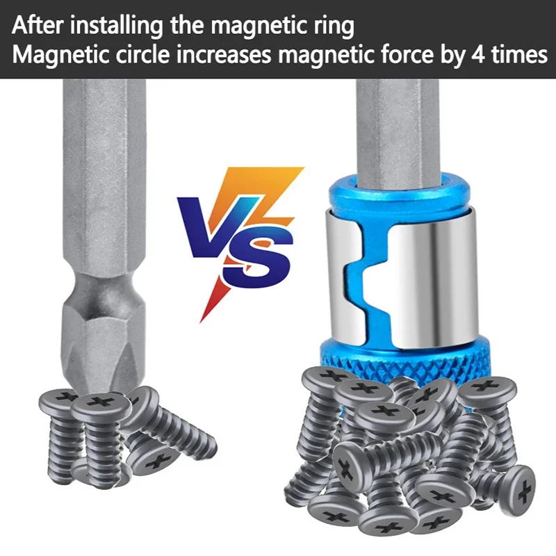 Magnetic Ring Universal 1 /3PCS Anti-corrosion Alloy Magnetic Ring Screwdriver Bits Strong Magnetizer Drill Bit Magnetic Ring