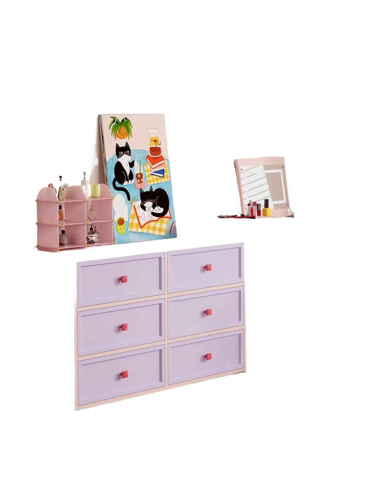 

New dresser dressing table bedroom dressing table mirror dopamine furniture bay window dressing table corner table