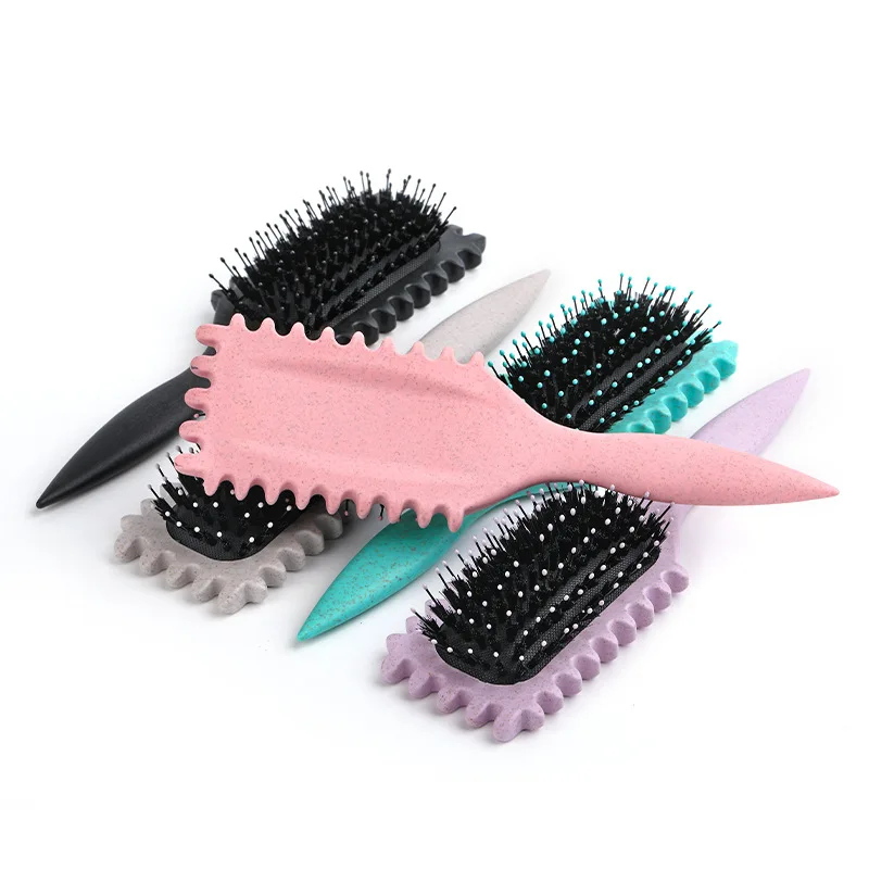 Curl Define Styling Brush Boar Bristle Detangling Hair Brush Tangled Hair Comb Shaping Defining Curls Barber Styling Tool