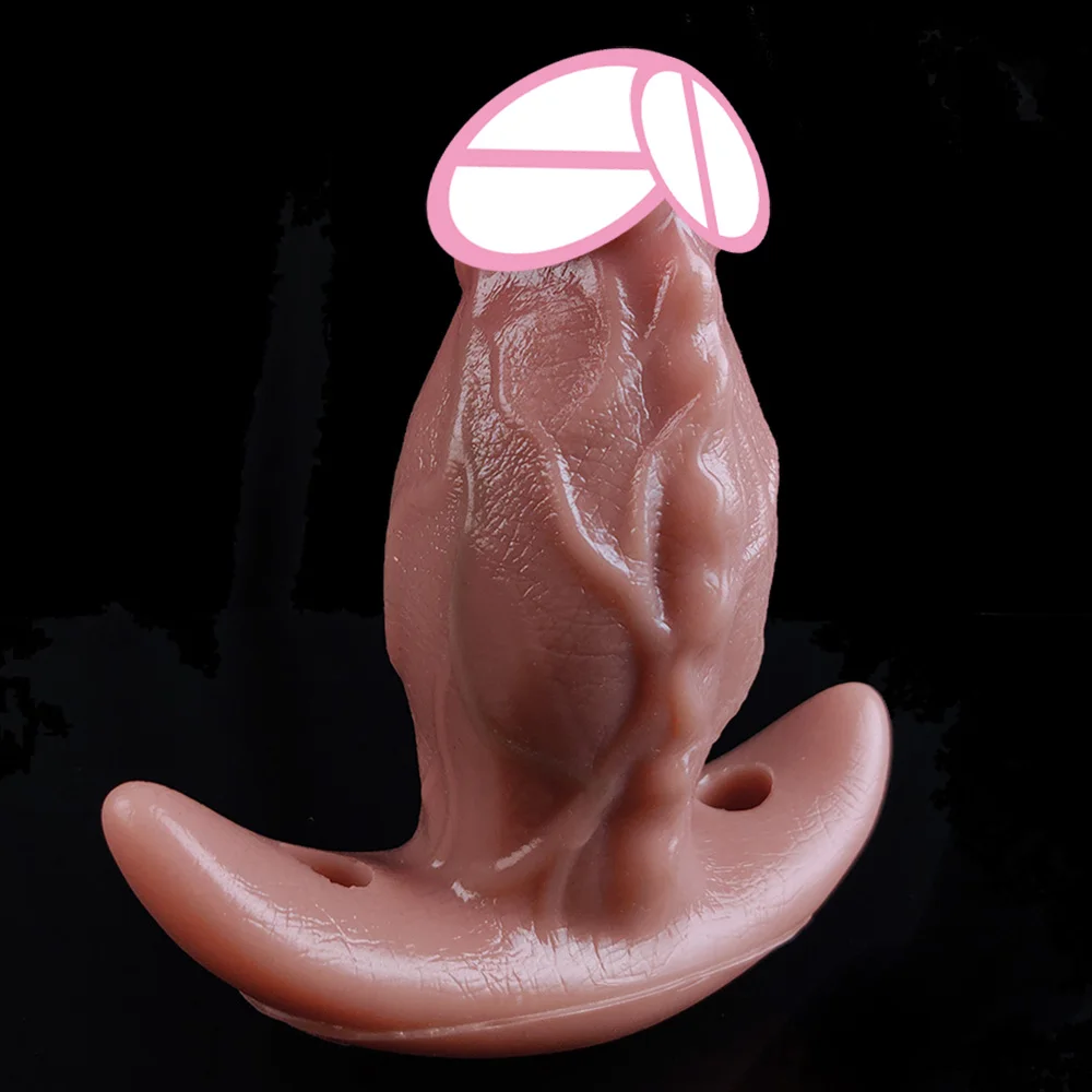 FAAK التحكم اللاسلكي تهتز يمكن ارتداؤها سميكة المكونات الشرج قضيب جلدي واقعية سيليكون قضبان اصطناعية هزاز BDSM لعبة الجنس للرجال النساء #6