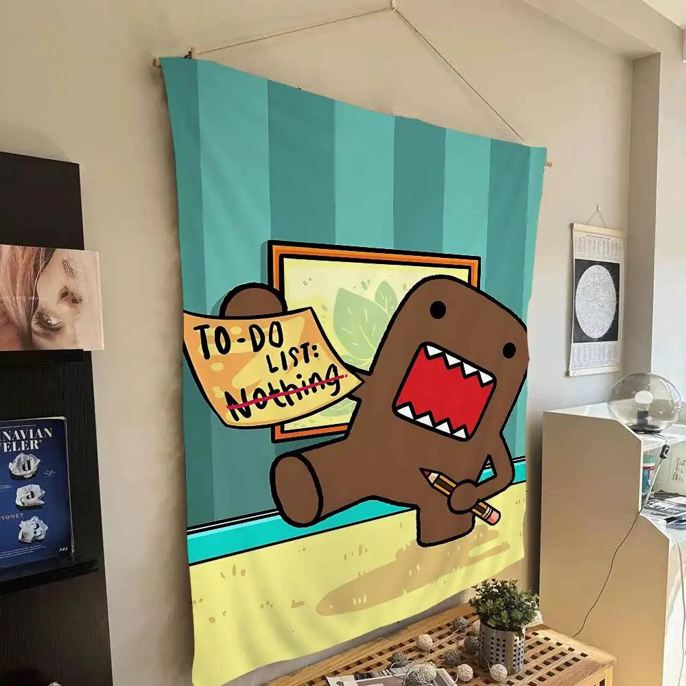 Cute Domo-Kun Colorful Tapestry Wall Hanging Cheap Hippie Wall Hanging Bohemian Wall Tapestries Mandala Wall Hanging Sheets