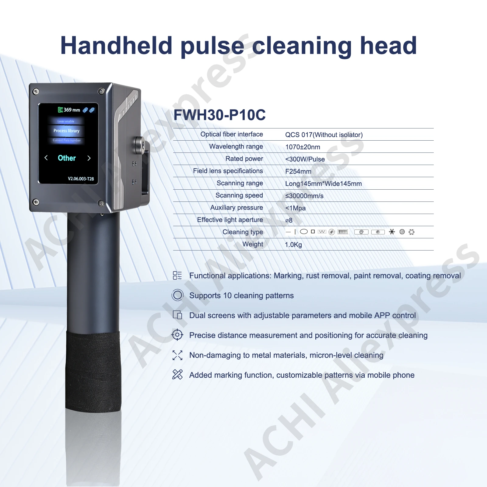 300W JPT 2 IN 1 Pulse Laser Cleaning Machine Simple Marking Laser Cleaner No Damage Material for Metal Wood Rust Oil Paint Graffiti