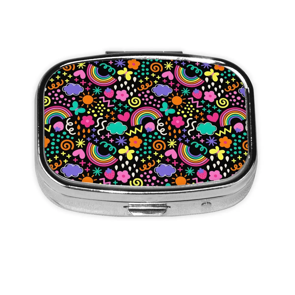 

Металлический гей-прайд ЛГБТ, дорожный квадратный органайзер для таблеток, сердечки, флаг транс-прайда, капельная аптечка, чехол для таблеток, разветвители, коробка для хранения