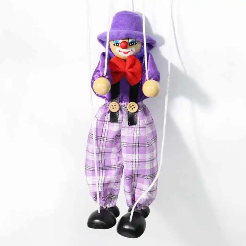 Marionnette à Tirer Poupée Marionnette à Main Jouet Parent-Enfant Interactif pour Enfants pour Enfants Jouet Artisanal de Clown Pratique École Théâtre Jaune