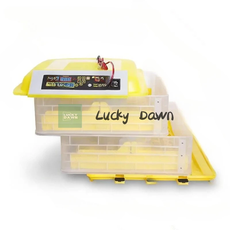 Incubadora automática completa de ovos de galinha, 112 ovos, 12v, 110v e 220v, controle automático de temperatura, pequena casa