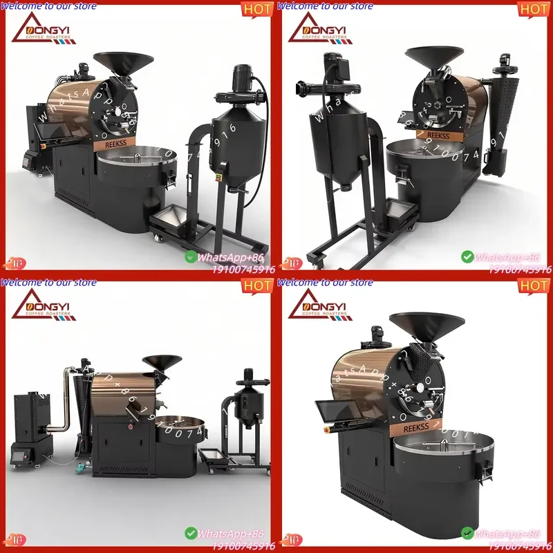 CE Certificate DONGYI Reekss OEM Factory 10kg 12kg Fully Automatic Roasted Coffee Roaster Quality Quemadores Para