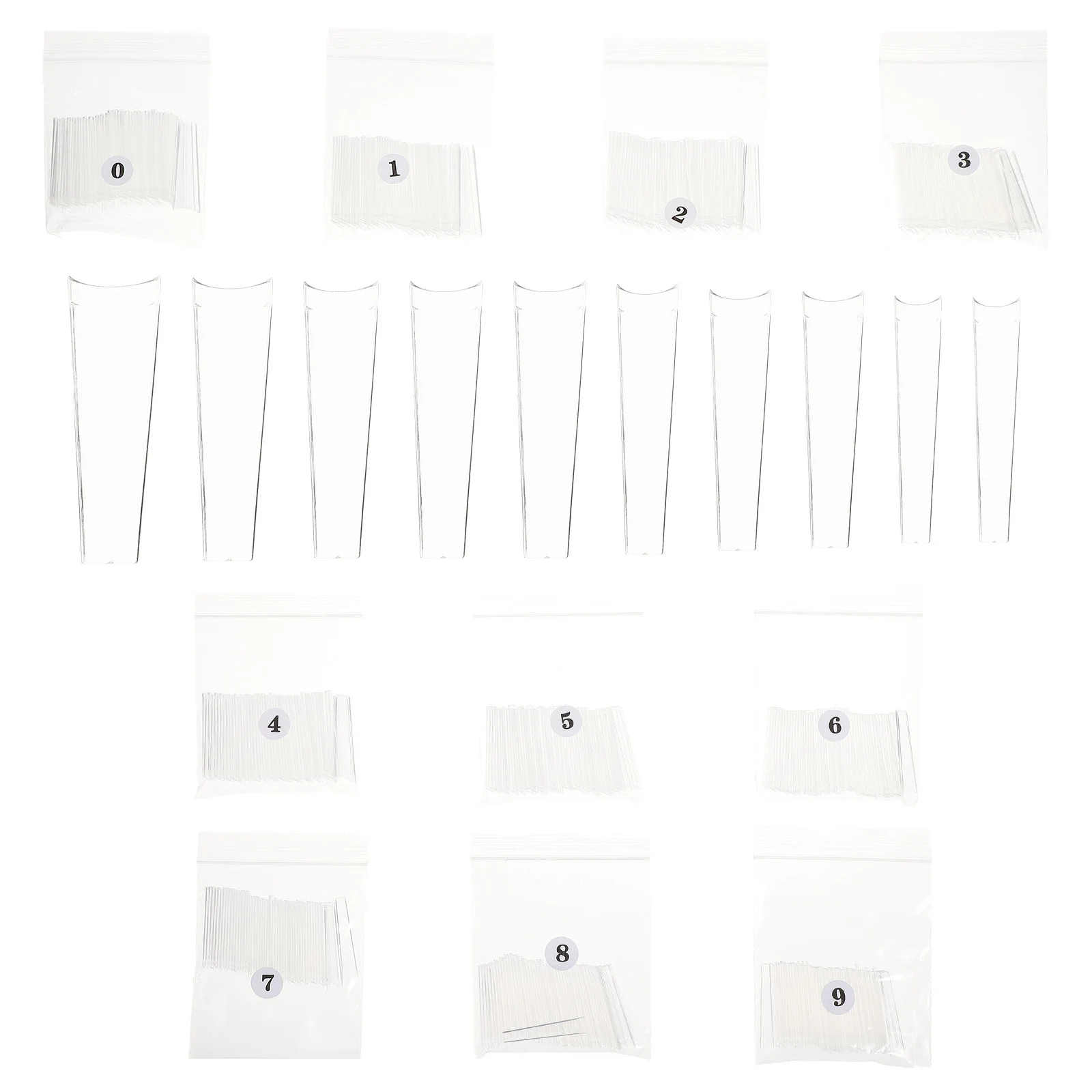 504 قطعة من أطراف الأظافر الصناعية الطويلة للغاية، سميكة وآمنة ومريحة، غراء احترافي لتقوم بها بنفسك، أظافر صناعية