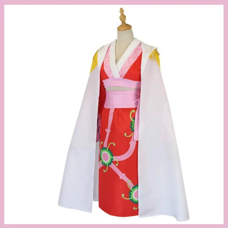 Anime Seven Warlords of The Sea Boa·Hancock Cosplay Costume Empire Snake Pink Skirt Cloak Wig Woman Sexy Halloween Suit