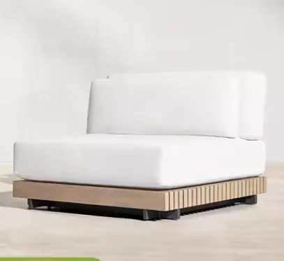 Outdoor leisure teak sofa combination