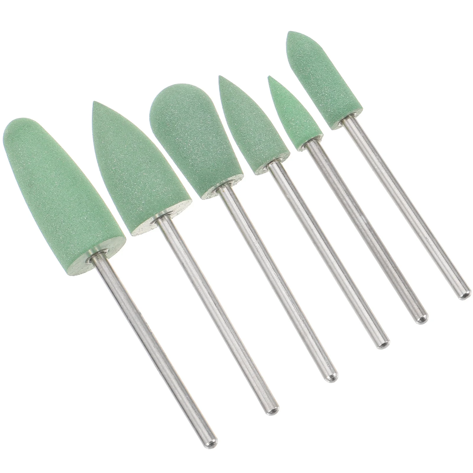 6 Stuks Nail Boren Kegelvorm Slijpen Bits Voor Acryl Nagels Polijsten Trimmen Carving Nail Boor Accessoires Manicure Gereedschap