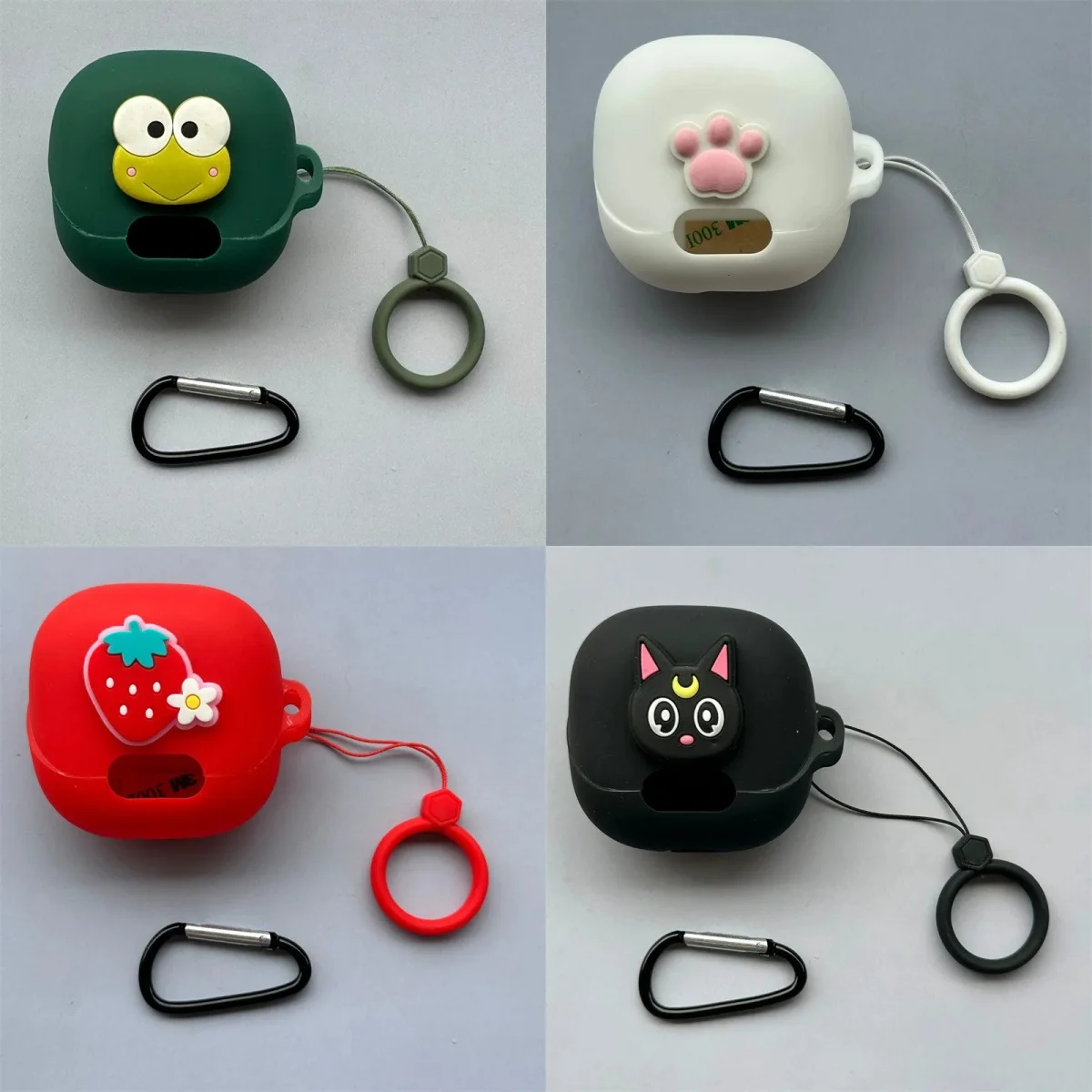 مناسبة لحقيبة سماعة الأذن المصنوعة من السيليكون الكرتوني Anker Soundcore K20i مع غلاف ناعم لسماعات المفاتيح