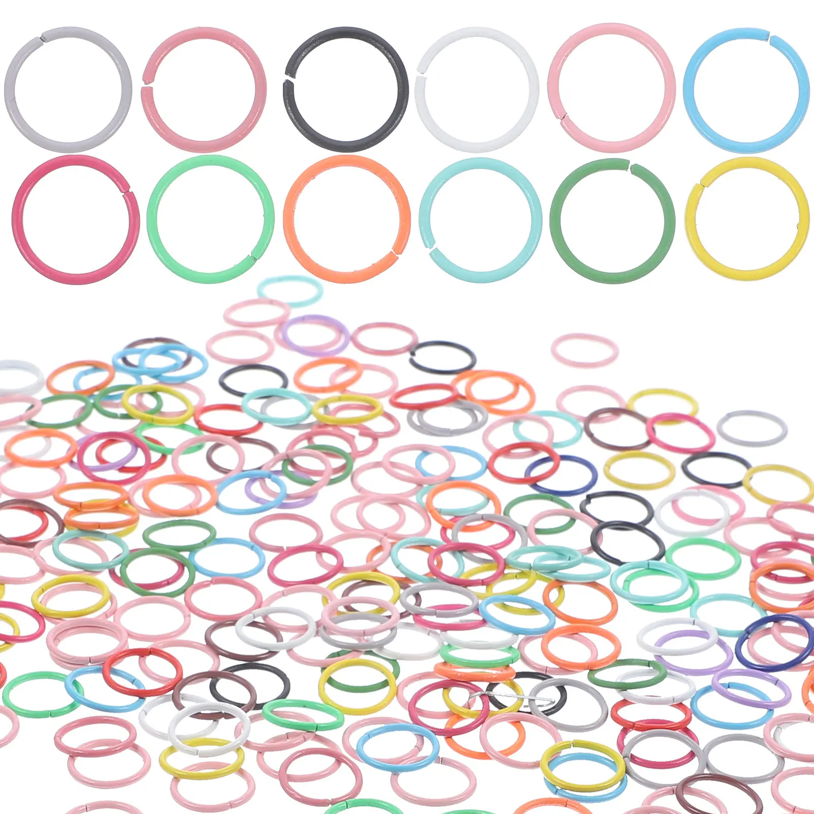 

200pcs Open Rings Split Ring Iron DIY Bracelets Necklaces Earrings Making Jump Charms Jewelry Repair Kit Necklace Clasp