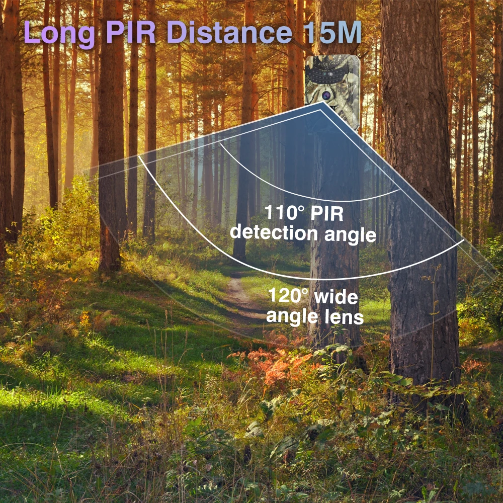 درب صغير الصيد للرؤية الليلية كاميرا 12MP 1080P فخ مراقبة تتبع مقاوم للماء الحياة البرية فيديو كاميرا ليلية #2