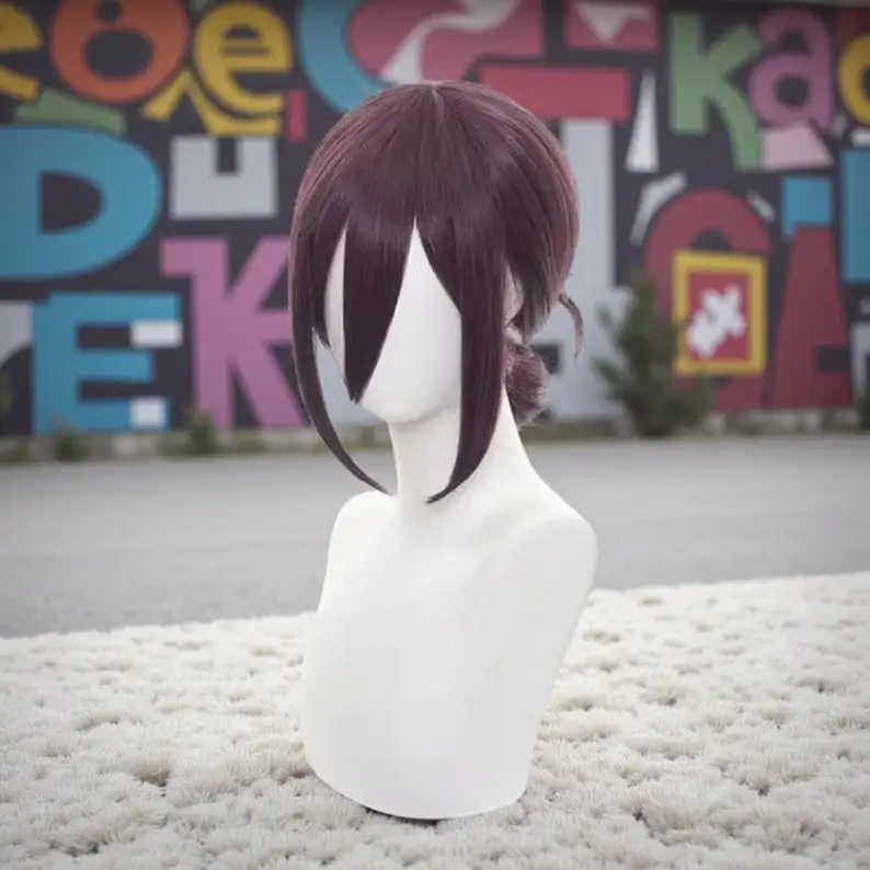 วิกผมใยสังเคราะห์ทนความร้อนสำหรับเล่นบทบาทตัวละคร Chainsaw Man (สำหรับชุดวันหยุด)
