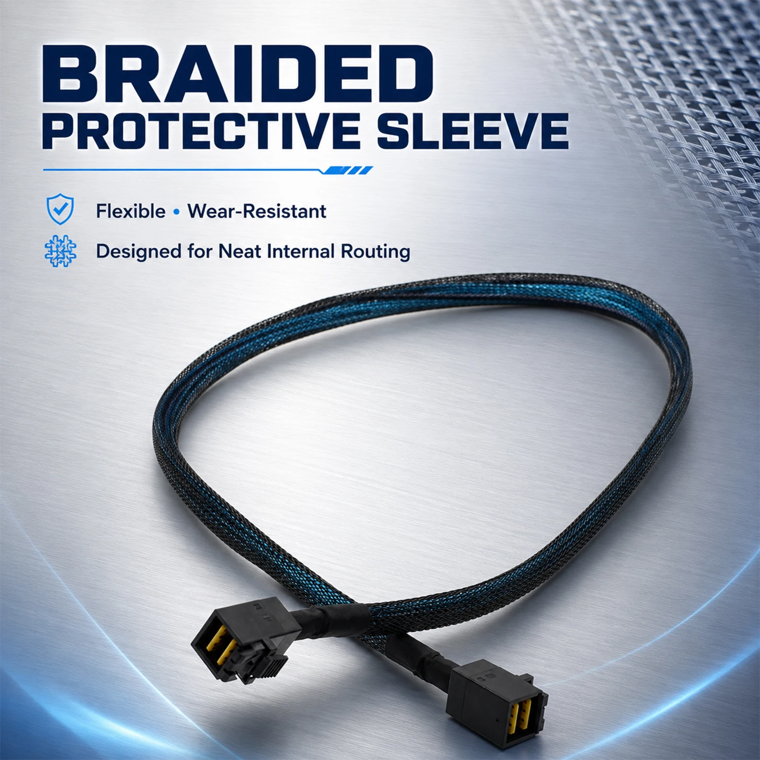 SFF-8643 Mini SAS HD Internal Cable 70cm 36Pin Male to Male Copper Core Server Data Cord for RAID HBA SAS Backplane