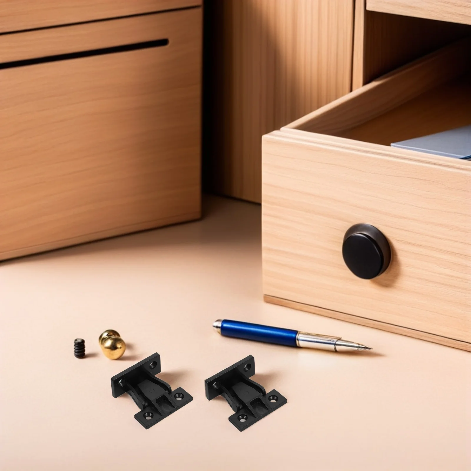 

16Sets Furniture Panel Fittings Roman Column Adjustable Cabinet Clips Quick Install Push-in Plastic Corner Bracket Fasteners