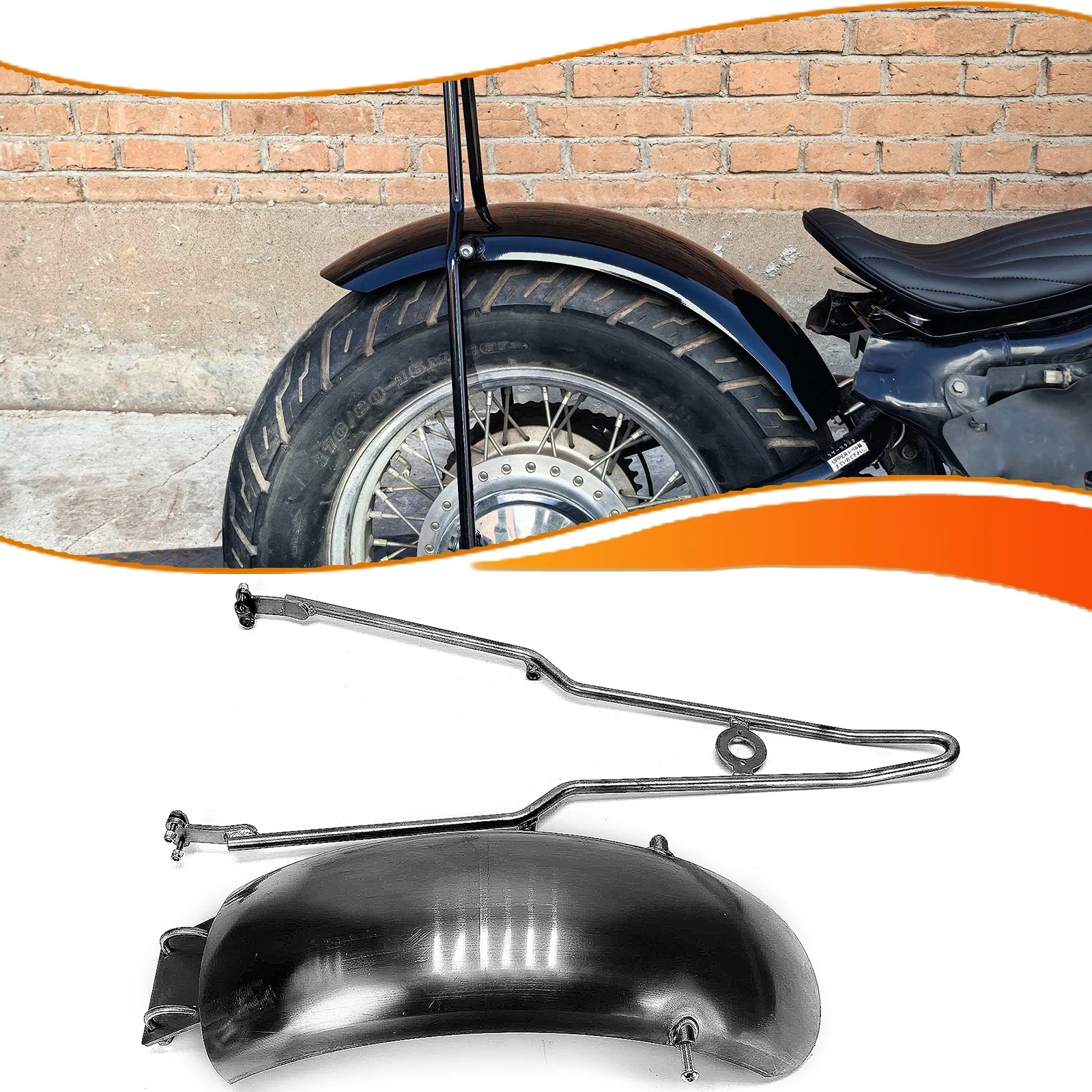 

Motorcycle Rear Mudguard Fender Guard Tire Cover For HONDA Steed VLX400 600 Wheel Hugger Mud Guard Modified Accessories