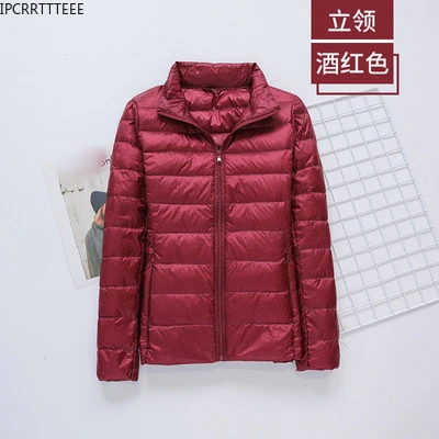 Jaket Puffer ramping wanita, jaket tahan angin portabel Ultra ringan bebek bawah wanita musim semi musim gugur 2023