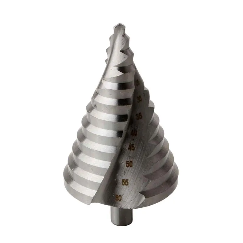 Spiral groove stepped drill bit Pagoda drill bit 6-60mm hole opener large silver tower drill delta drill large drill bit