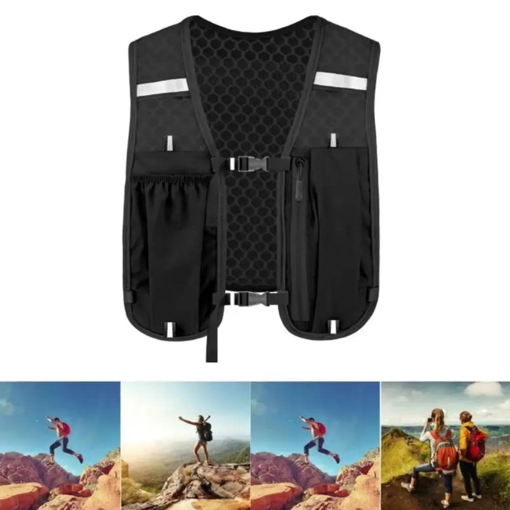 

Waterproof Reflective Running Vest Pack Adjustable Multifunctional Running Hydration Vest Bag Convenient Breathable