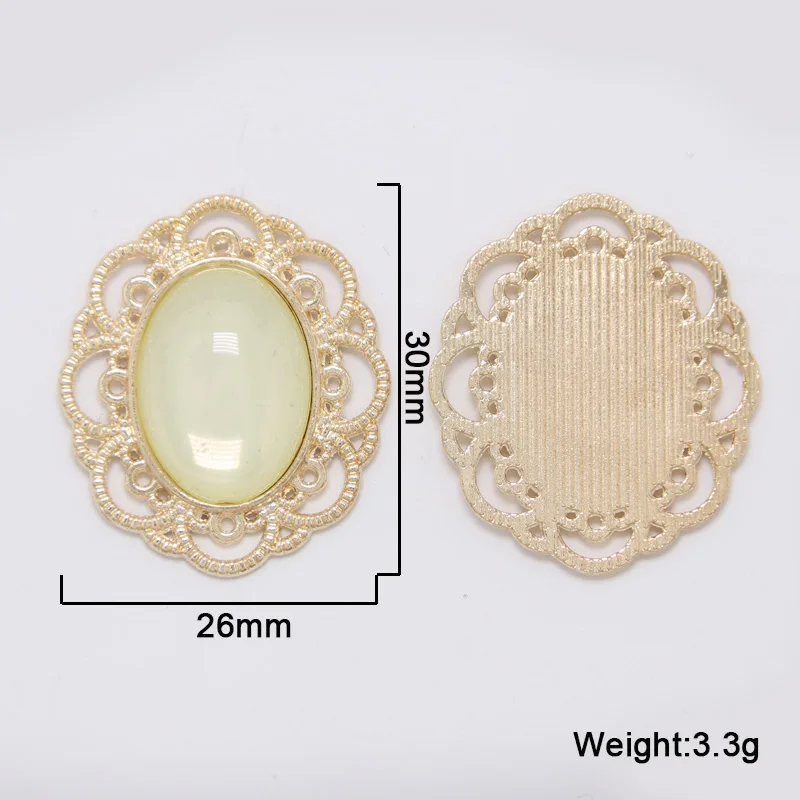 SKYE CIEL 26x30mm 10Pcs/lot Oval Acrylic Jewelry Middle Parts for Bows Diy Handicraft Invitation wedding Accessories Needlework