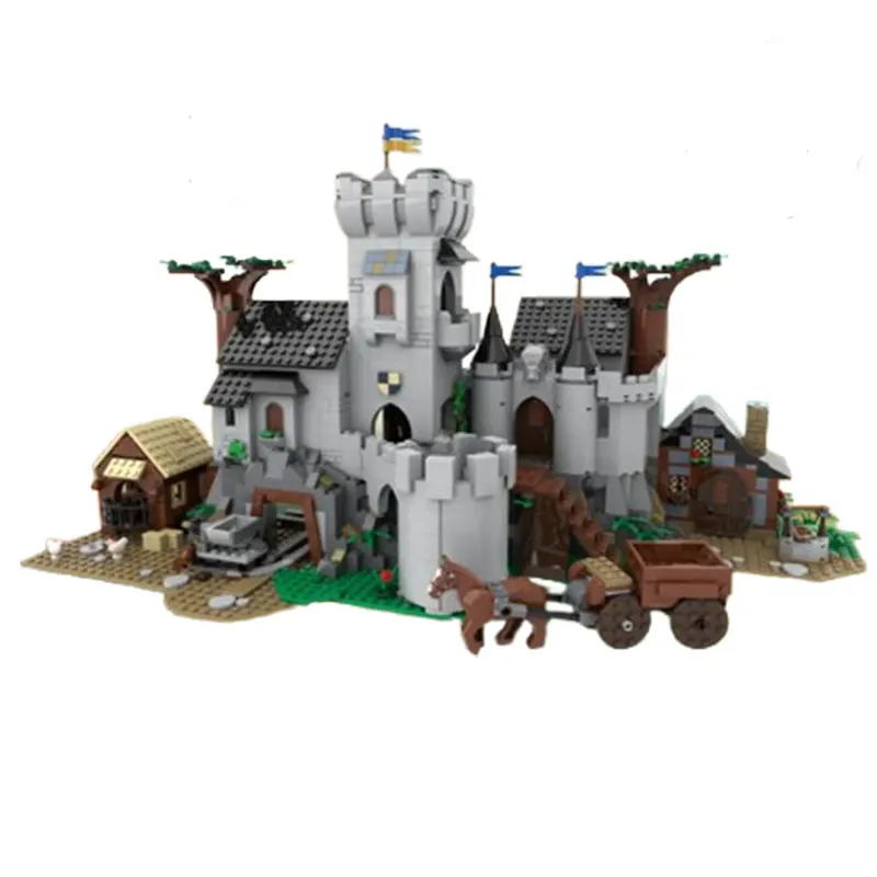 스팟 MOC-186331 1806개 소형 입자 조립 블록 중세 성 게임 소형 장식 DIY 조립 모델 장난감