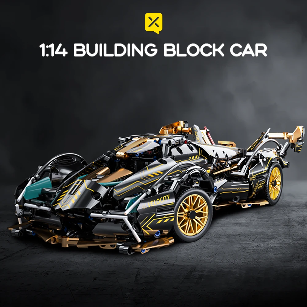 ToylinX 1:14 Supercar Building Block Toy ABS Material Age 14+ Optional Power Group Christmas Gift for Adults and Kids With Box