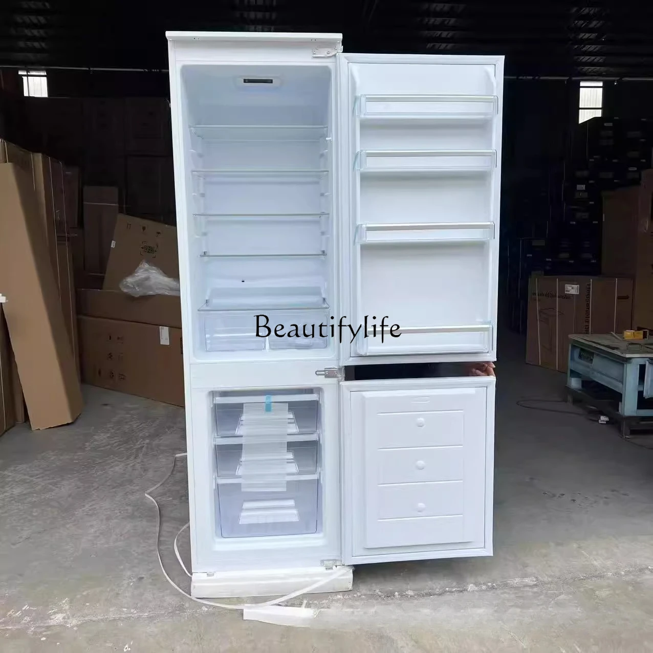yj21 Foreign trade embedded double door refrigerator household refrigerator bulit-in refrigerator two doors
