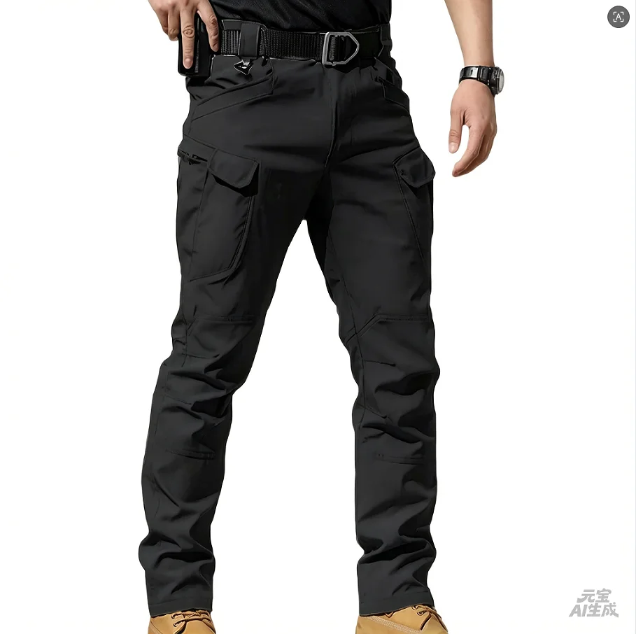 Mens Cargo Military Tactical Casual Trousers Softshell Elastic Spring Autumn Pants Hiking Camping Climbing Sports Combat Fitness