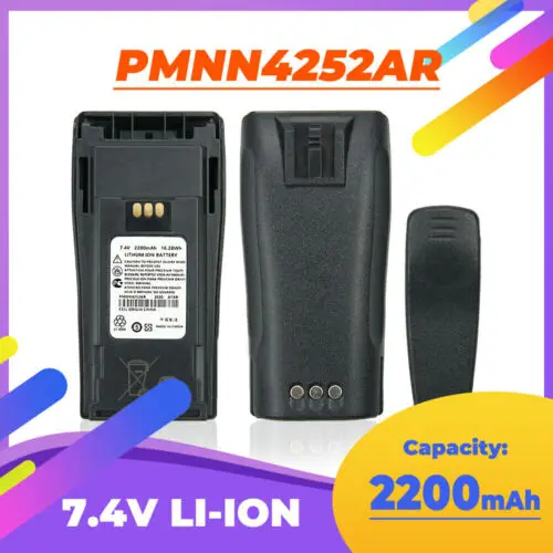 

NEW 7.4v 2200mAh Li-ion Battery Pack PMNN4252AR for Radio Walkie Talkie Motorola CP040 CP140 CP160 Two Way Radio