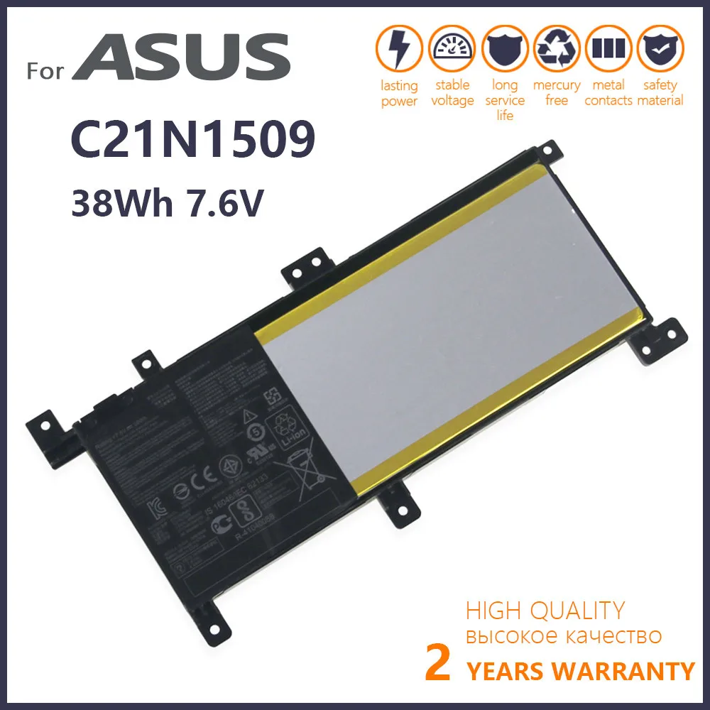 

Genuine 7.6V 38WH C21N1509 Laptop Battery for ASUS X556U X556UA X556UB X556UF X556UJ X556UQ X556UV A556U F556UA K556UA K556UV