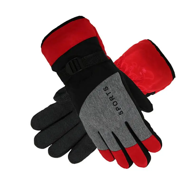 Snow Gloves For Men Waterproof Snow Gloves Warm Winter Gloves Thermal Snowmobile Mittens With Wrist Buckle Snow Gloves For Women